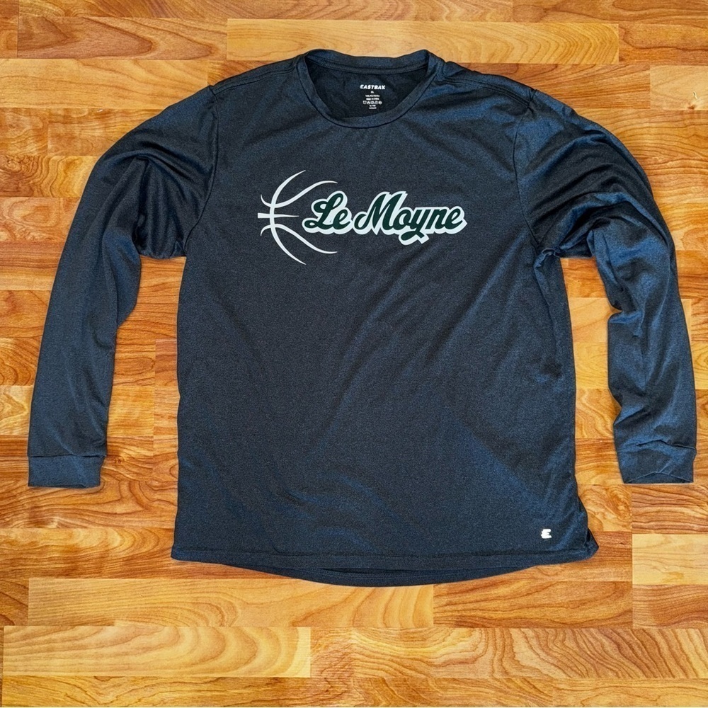 Le Moyne College Basketball Long Sleeve T Shirt Mens Sz XL Gray Eastbay Dolphins